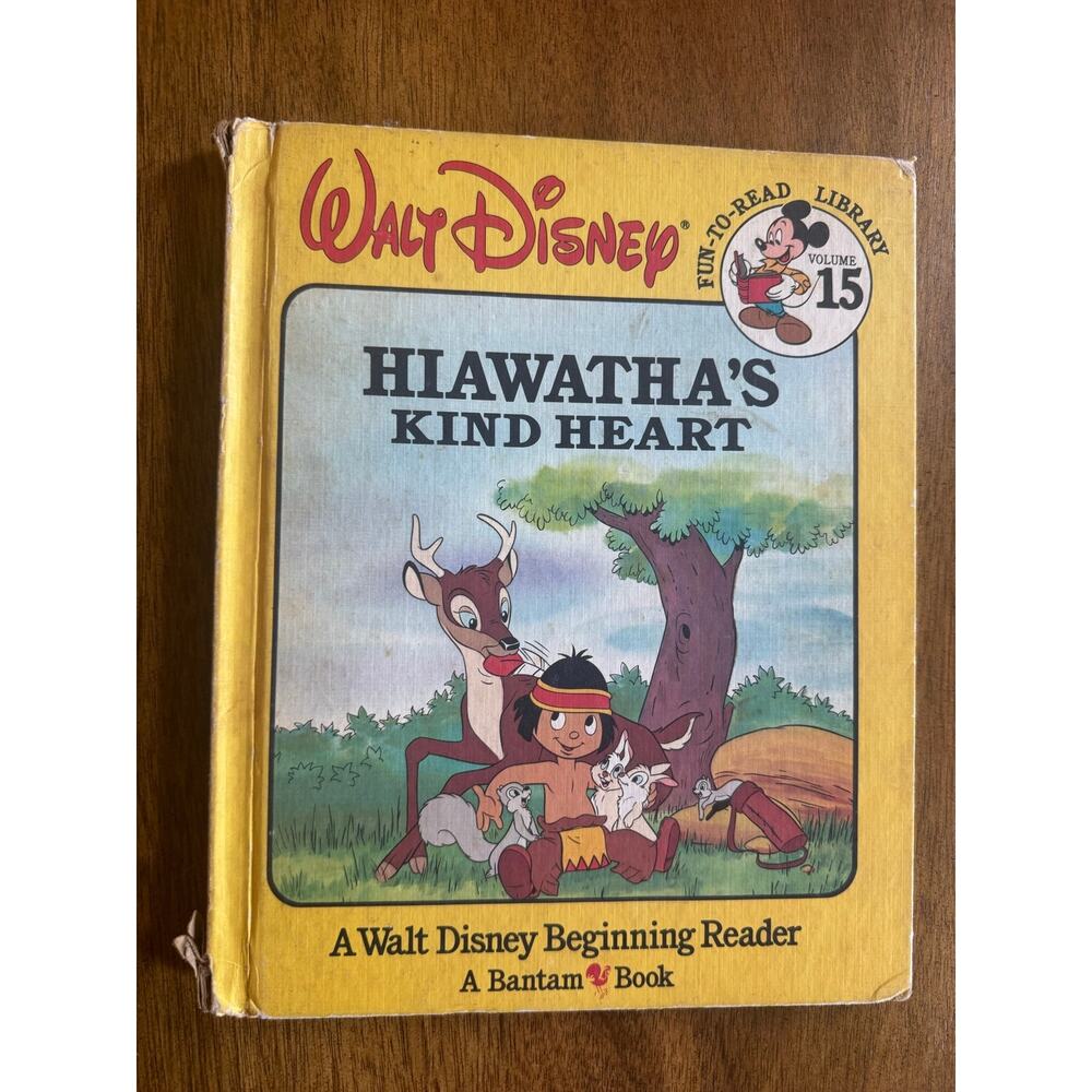 Vintage 1986 Walt Disney Hiawatha's Kind Heart Fun-to-Read Library Vol 15